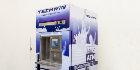 Modern milk pasteurizer equipment for dairy business in Kenya.
